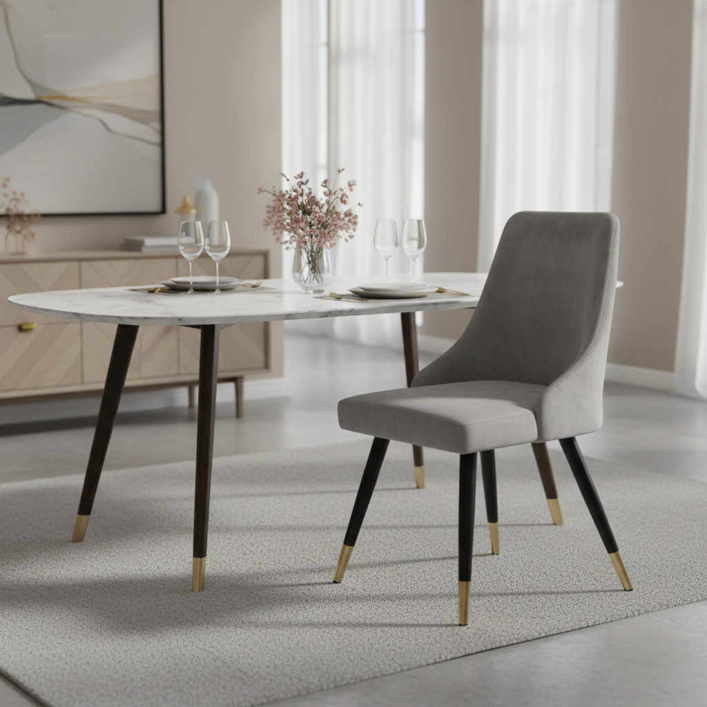 Ava dining chairs with gold cap  on clearance almost half price offer. Disposal