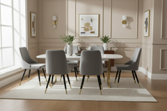 Ava dining chairs with gold cap  on clearance almost half price offer. Disposal