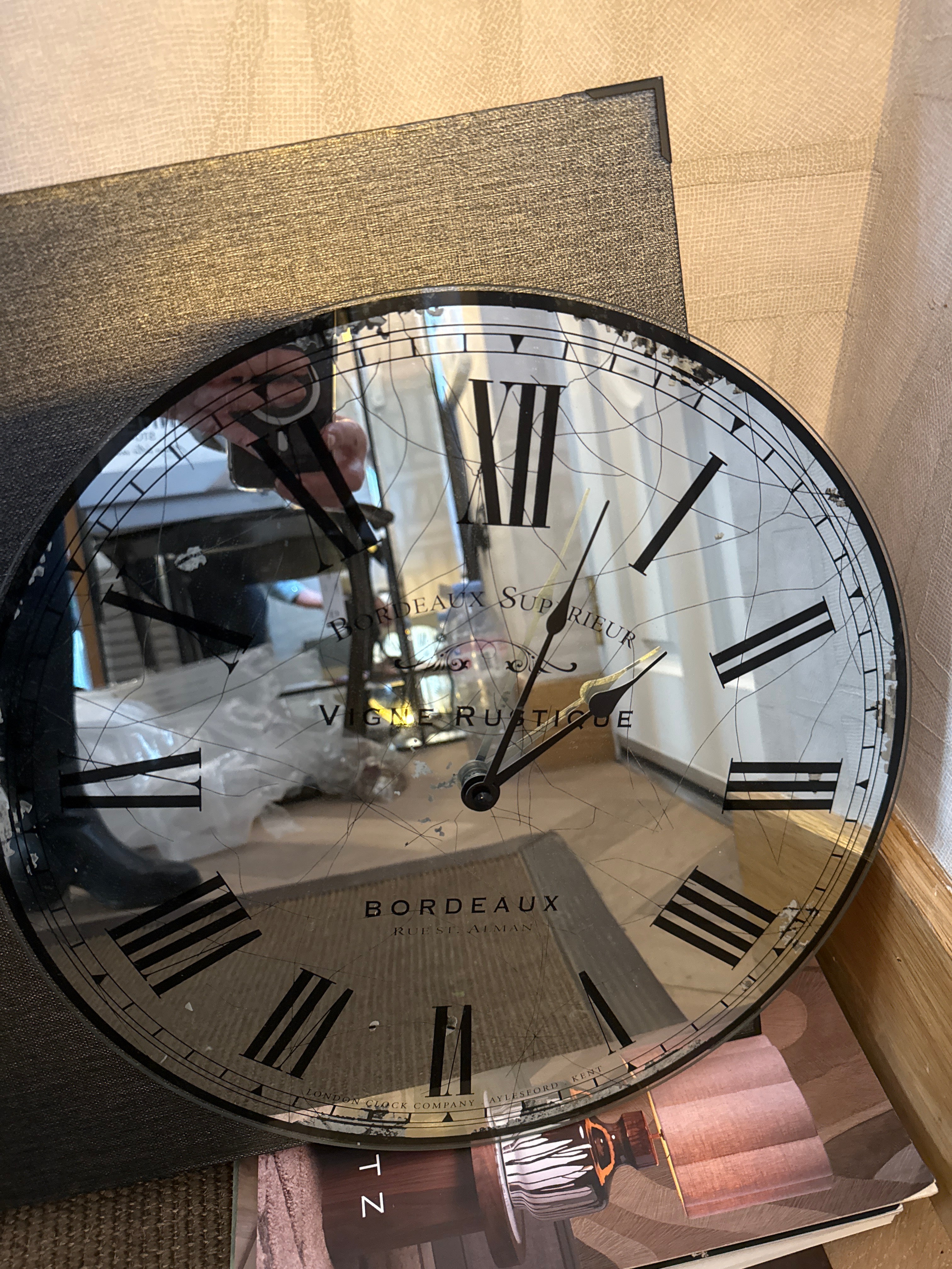 mirrored clock ex showroom Instore pick up only