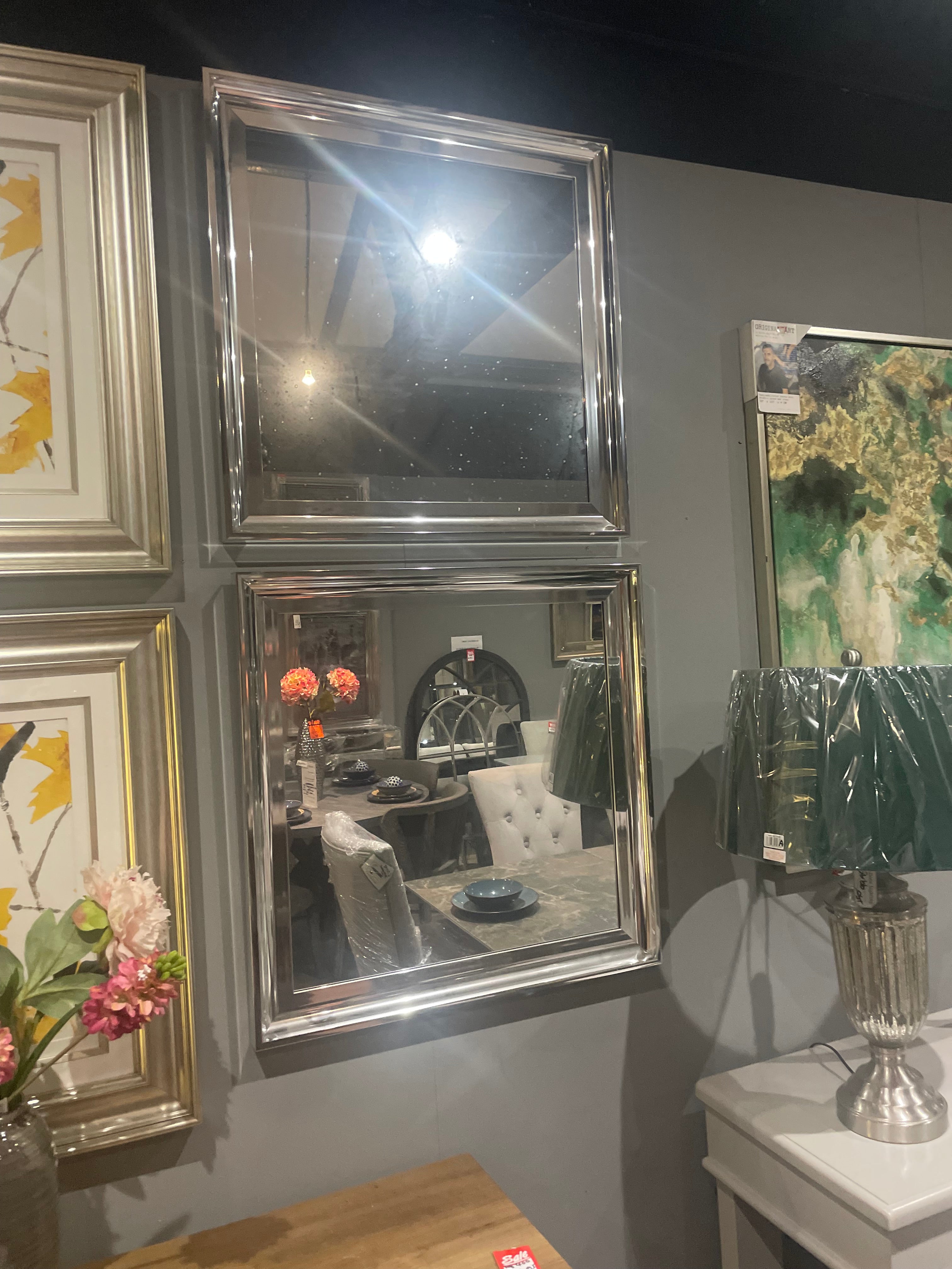 Mirrors on Disposal Sale Offer in our outlet store . Purchase Instore only. Check out our images here