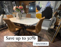 Dublin bay marble look table with spider leg