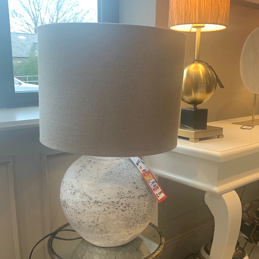 Stone table lamp complete with free shade
