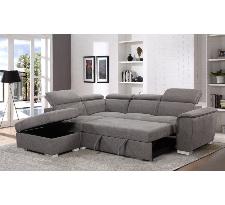 Sandra 2 corner suite multi function sofa  with storage and pull out bed function