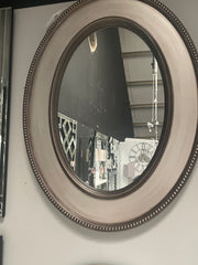 Oval mirror antiqued beaded one only  tbc