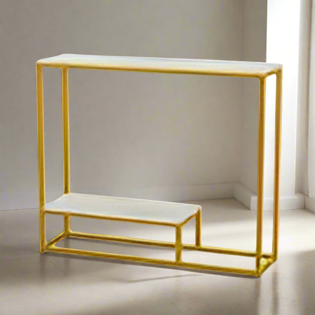 Susanne  Gold and Cream console table special  clearance deal