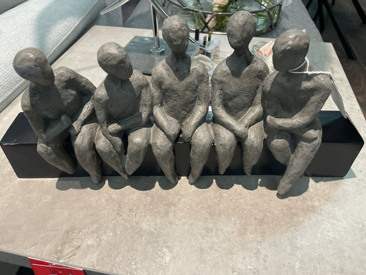 5 men on bench