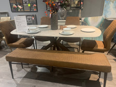 Marin dining table w marble effect top 180 cm and spider leg
