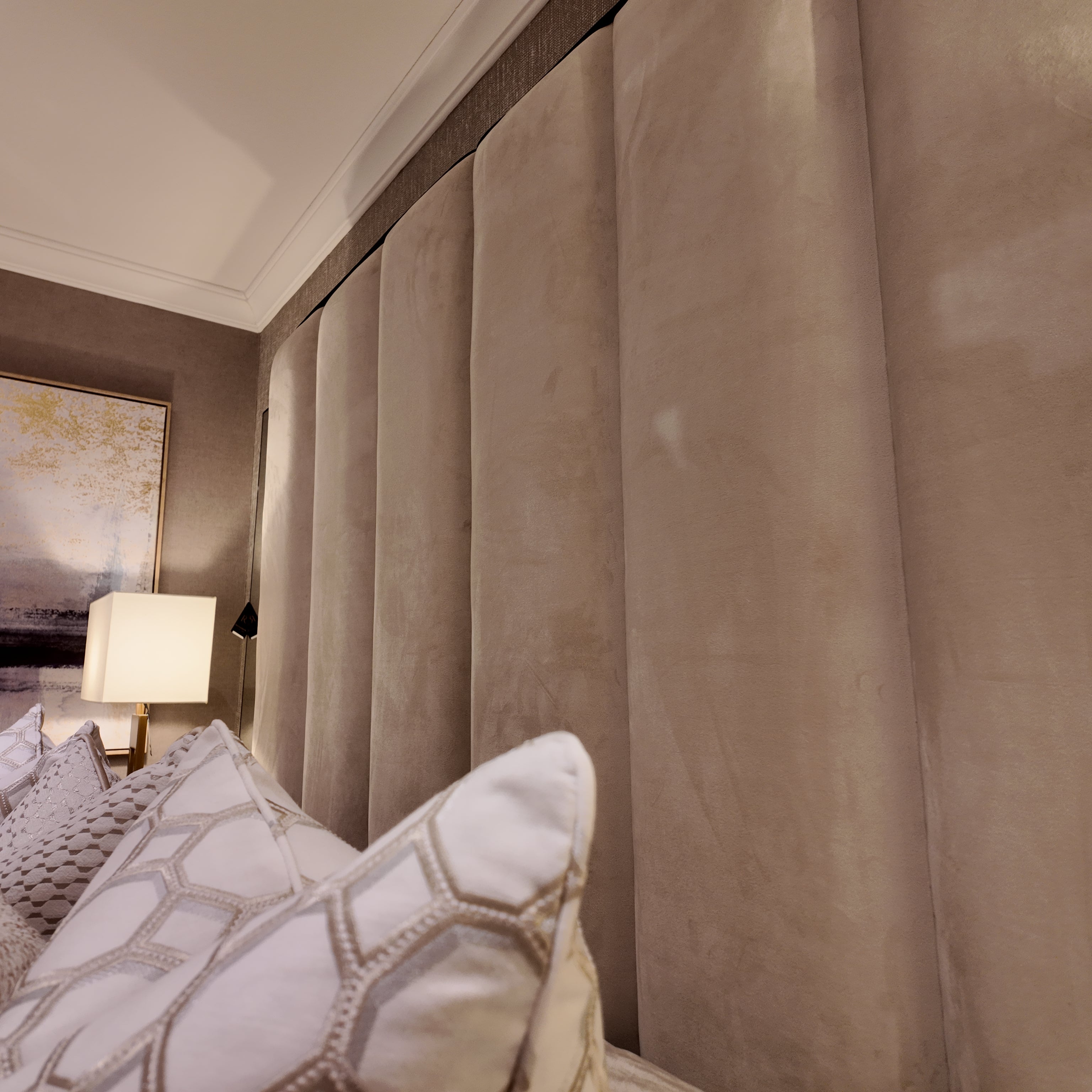 Custom Belle Bed frame with  super High Headboard