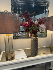 Fallon Scroll console table 140 cm with  2  crystal MB lamps special purchase.