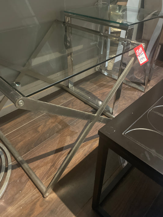 Premier side table  w cross legs sold as Seen