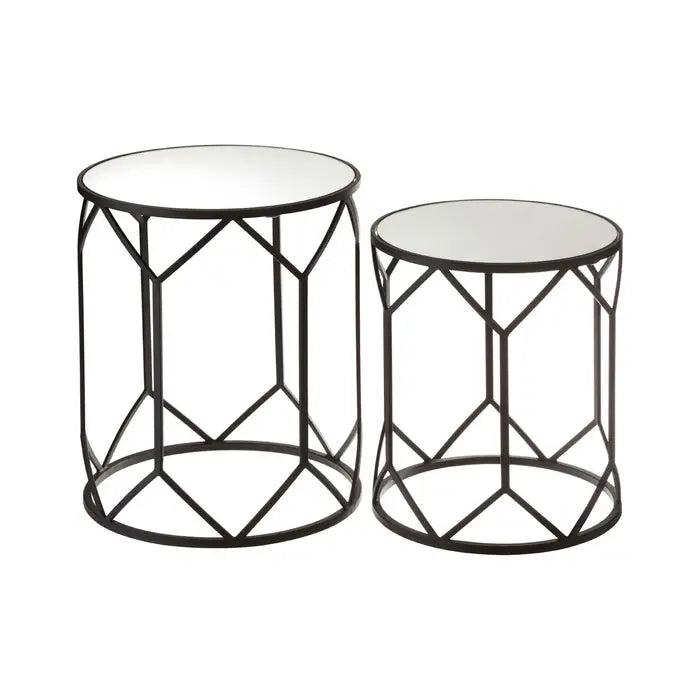 Set Of 2 Avantis  October Polygonal Frame Tables Save 100. Collection only