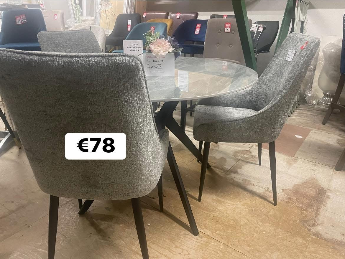 4 x Charlotte dining chairs Last set reduced instore