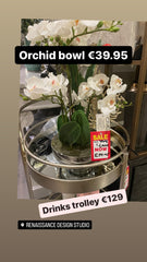 1 only ex display Round  October drinks trolley  / side table available Instore only . All sold as seen