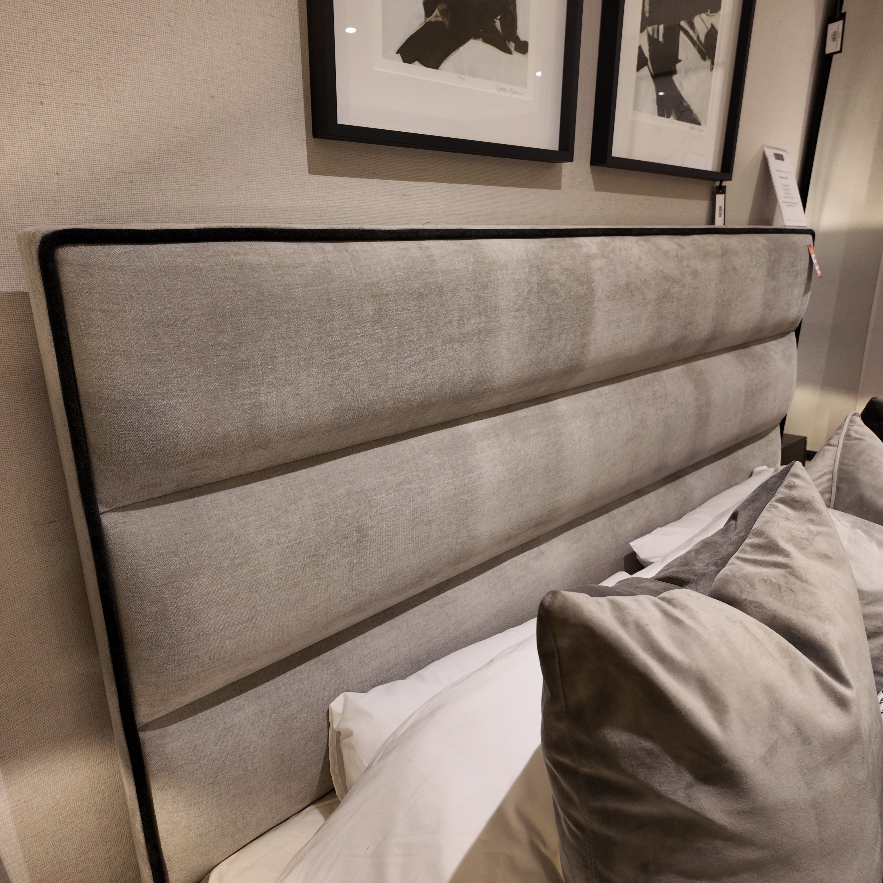 Belle mini me with  holizontal  lines  custom made complete bed.