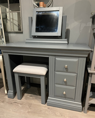 Montpelier dressing table with 3 drawers mirror and stool Instore purchase only
