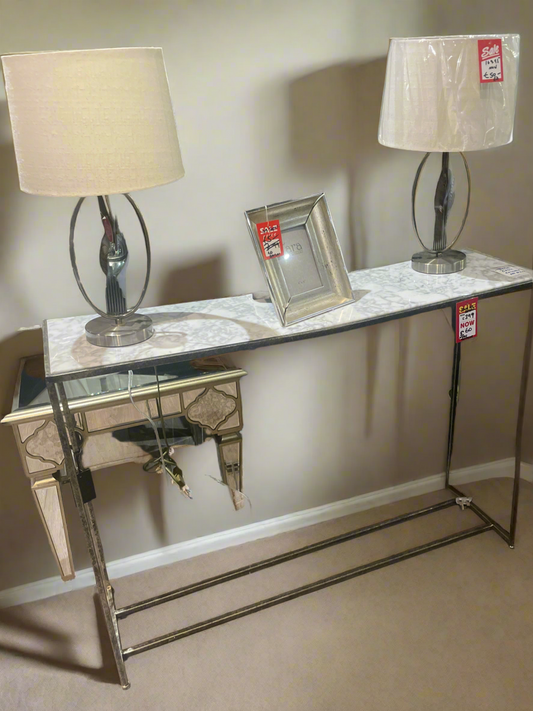 Mylas marble console table  DAMAGED bargain . Disposal SALE pay Instore only Was 456