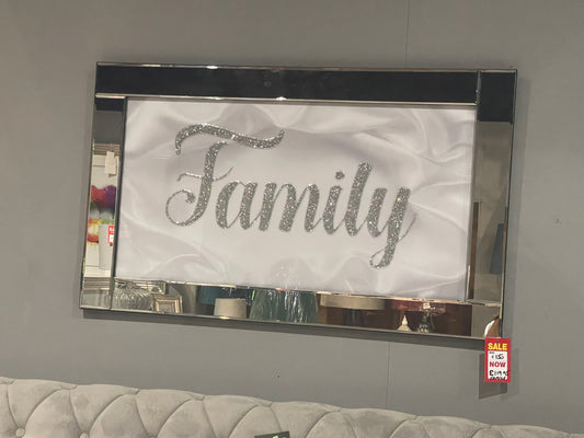 Family mirrored framed picture for collection only last one