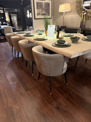 Renaissance Provence extra wide Bespoke 6cm of solid oak with live edge Dining Table ex display 300 x 120 cm