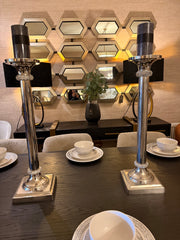 Nickel  X-large stunning candle holder Reduced below cost 1 piece -Free delivery or collect and get a free €20 gift card