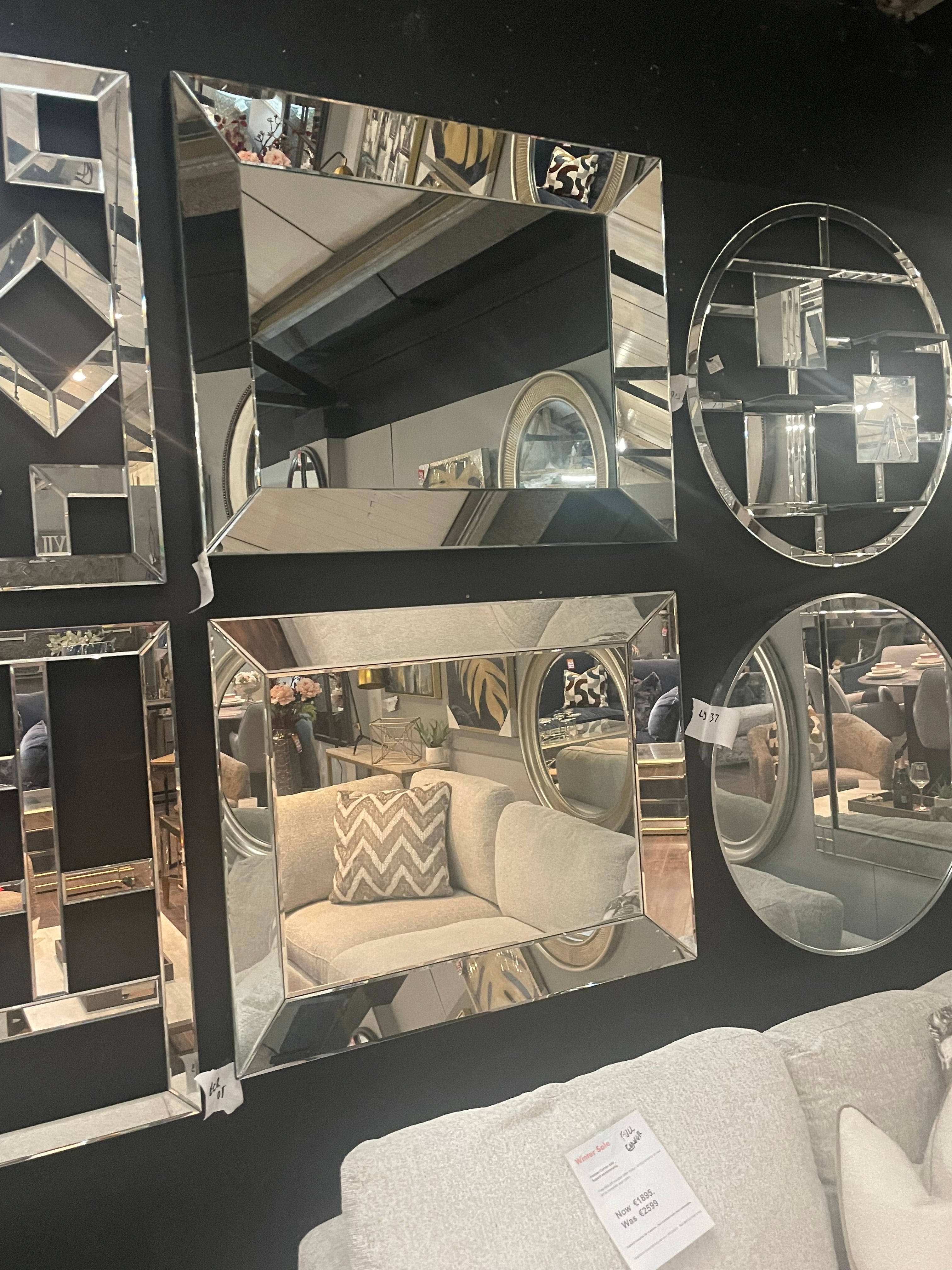 Mirrors on Disposal Sale Offer in our outlet store . Purchase Instore only. Check out our images here