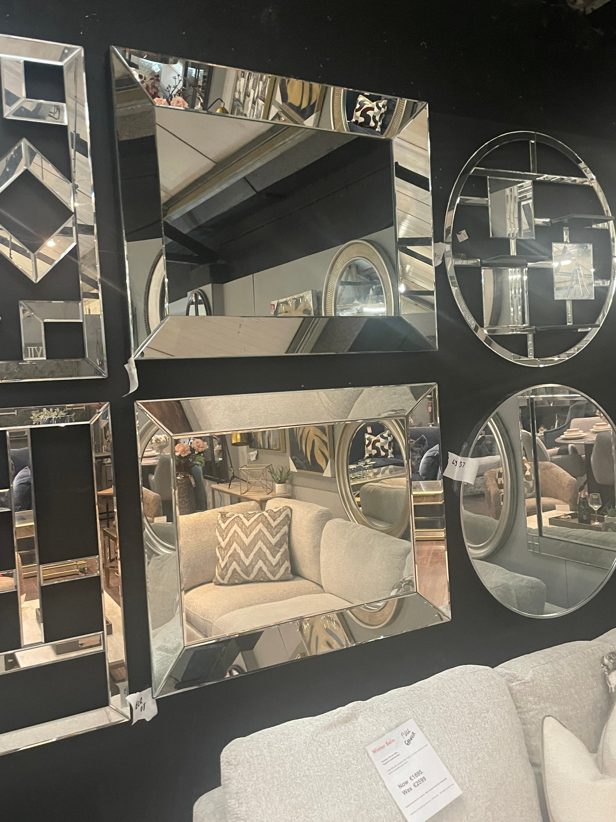 Mirrors on Disposal Sale Offer in our outlet store . Purchase Instore only. Check out our images here