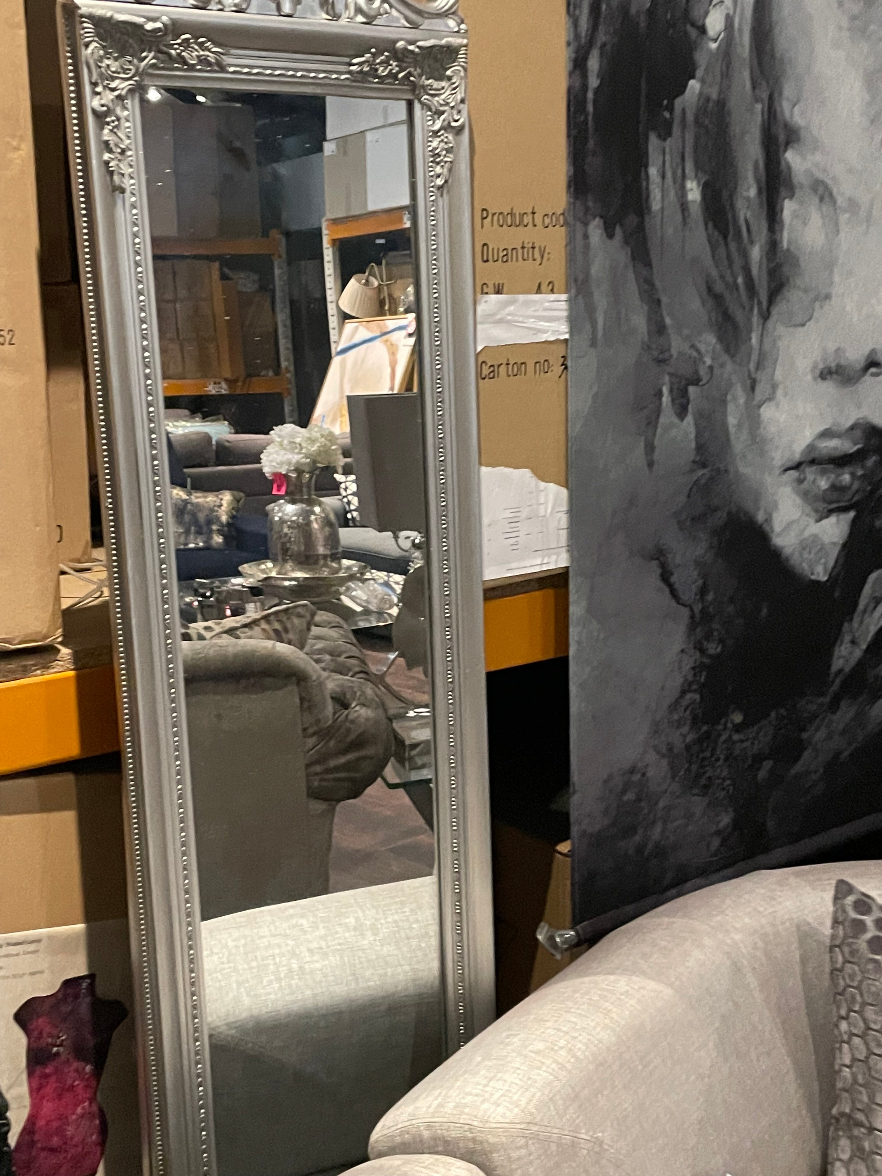 Silver dressing mirror full length collection  Instore only