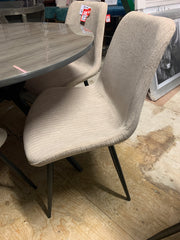 Darrell fabric dining chair in neutral stone colour reduced to €79.95 instore only