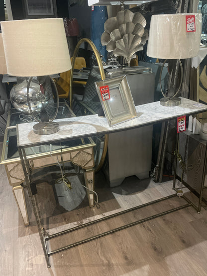 Mylas marble console table  DAMAGED bargain . Disposal SALE pay Instore only Was 456