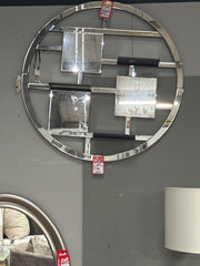 Mirrored shelf round clearance offer in outlet