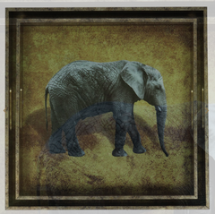 Elephant Decorative Set of 2 Nesting Trays