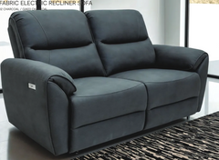 Gianni Charcoal Fabric electric recliner 3 seater sofa Special deal price