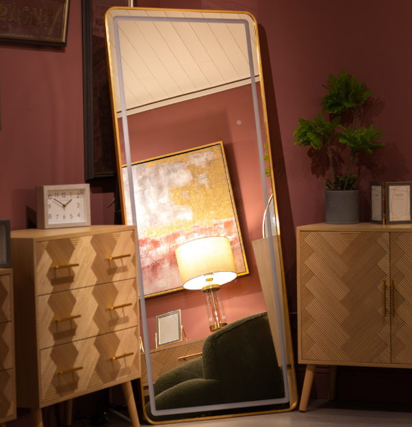 Hugh Cheval Led strip  Mirror Gold 170x70cm sale offer