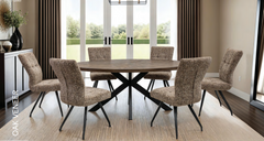 Sandy  Oak  180 cm oval dining table