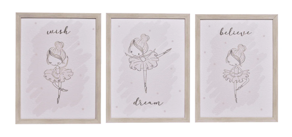 Ballerina - set of 3 fabulous for kids bedroom design sale offer