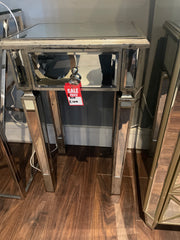 Ava Antiqued Venetian Mirror Bedside   Table  with  1 drawer and  shelf less than half price ex display