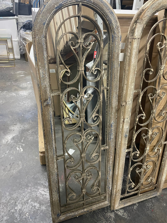 Antiqued arch Door rustic Gothic  mirror for Collection only