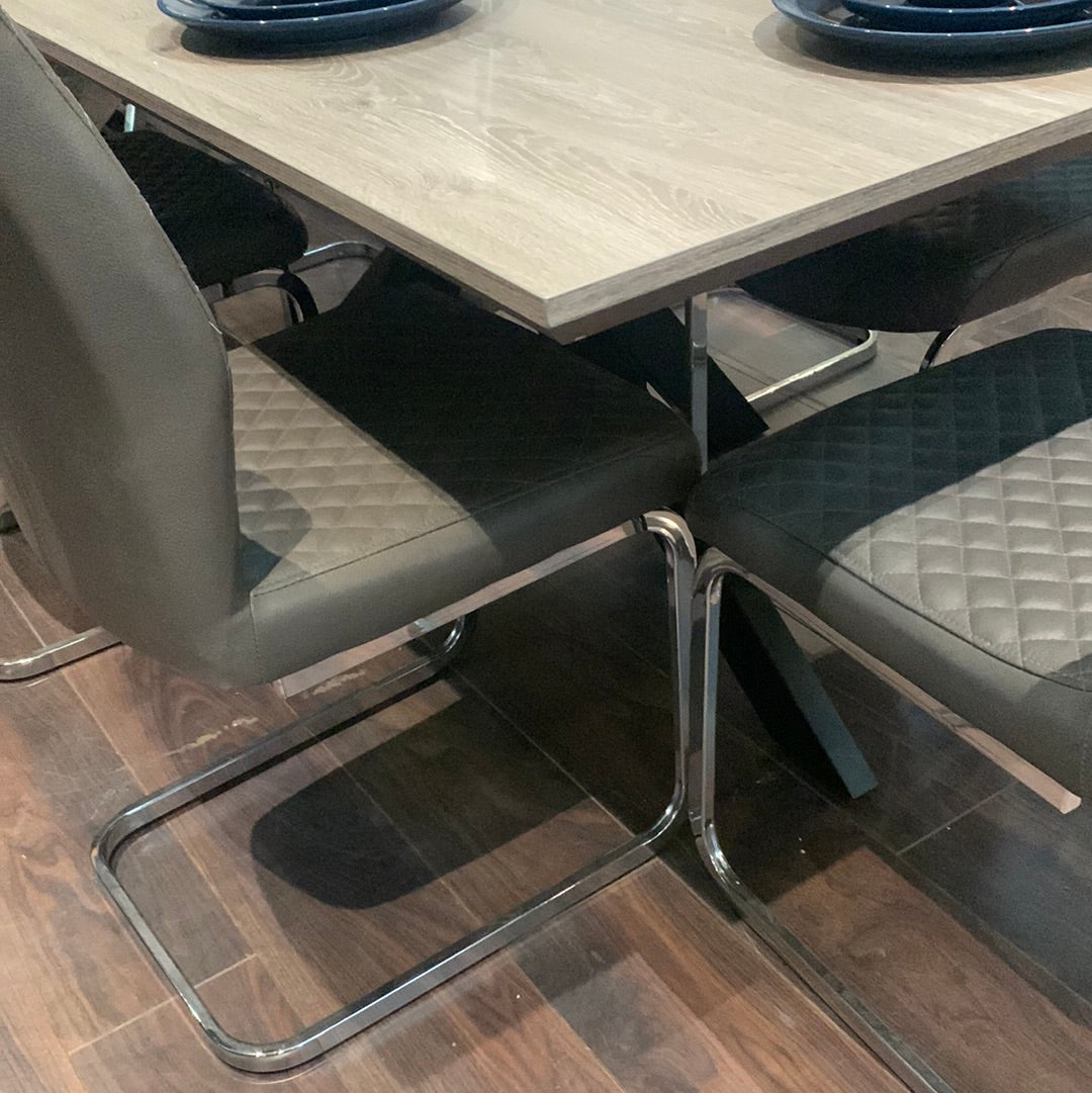 Capri dining  set of 6 chairs reduced for collection slight colour variation