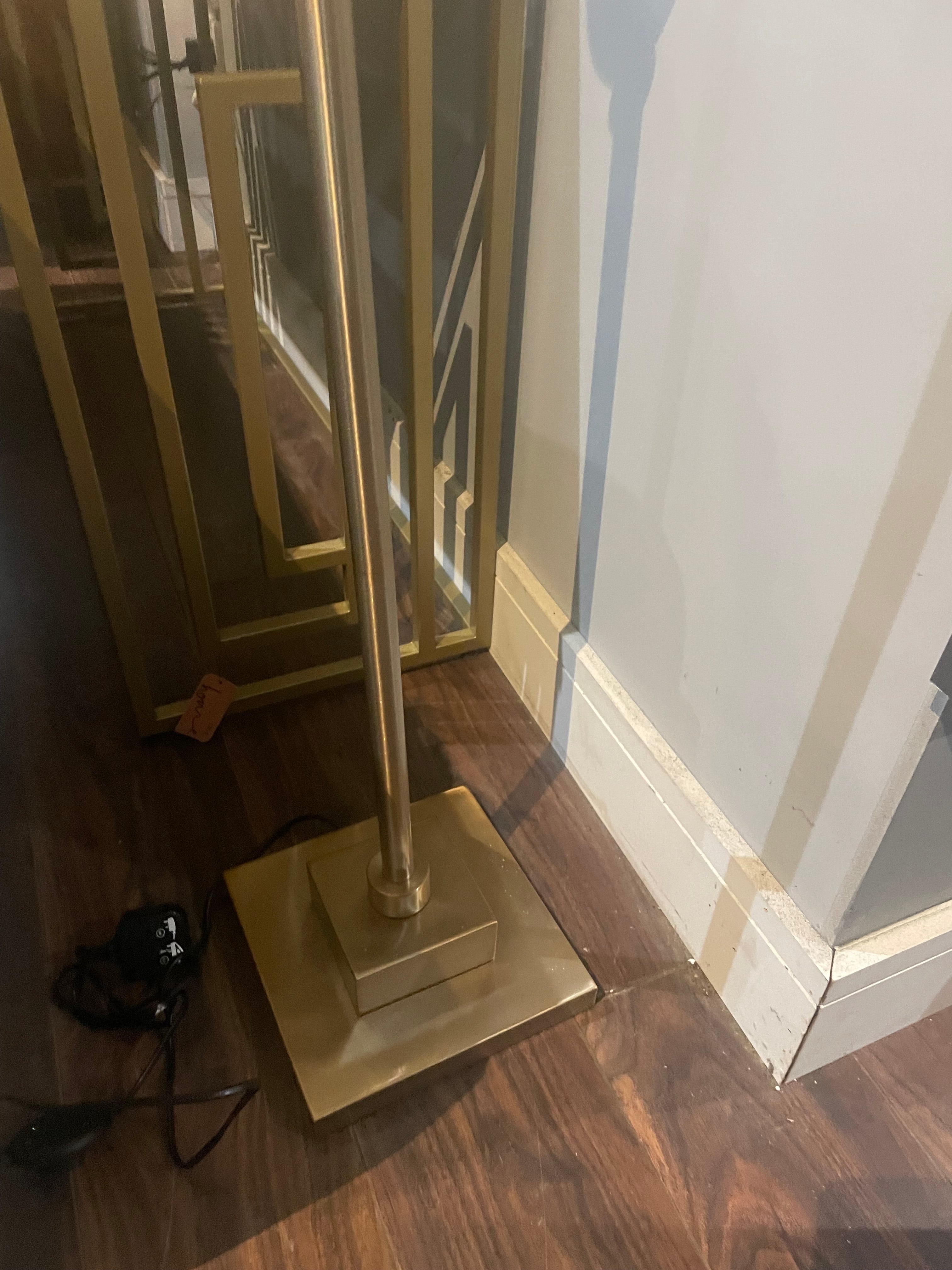 Mindy Gold and champagne floor lamp with shade  half price Sale Special.