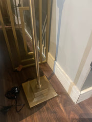 Mindy Gold and champagne floor lamp with shade  half price Sale Special.