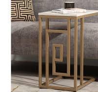 Dillon console table in gold and cream