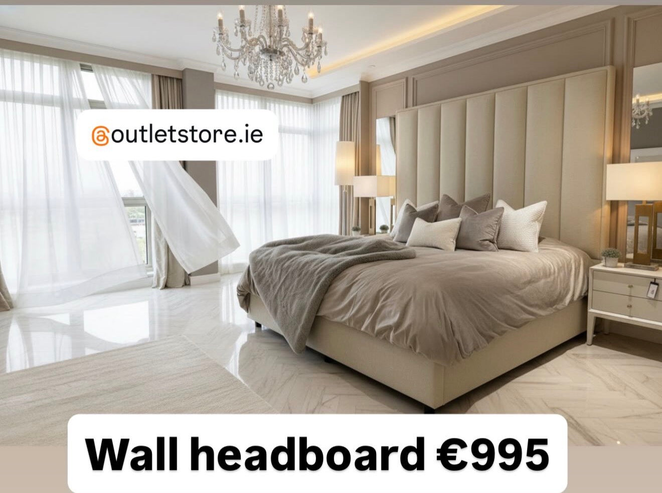 Delta Full wall height Emperor headboard   SALE sold as seen. Instore purchase only