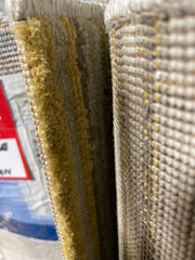 Rug in mustard and grey reduced to clear . Instore purchase