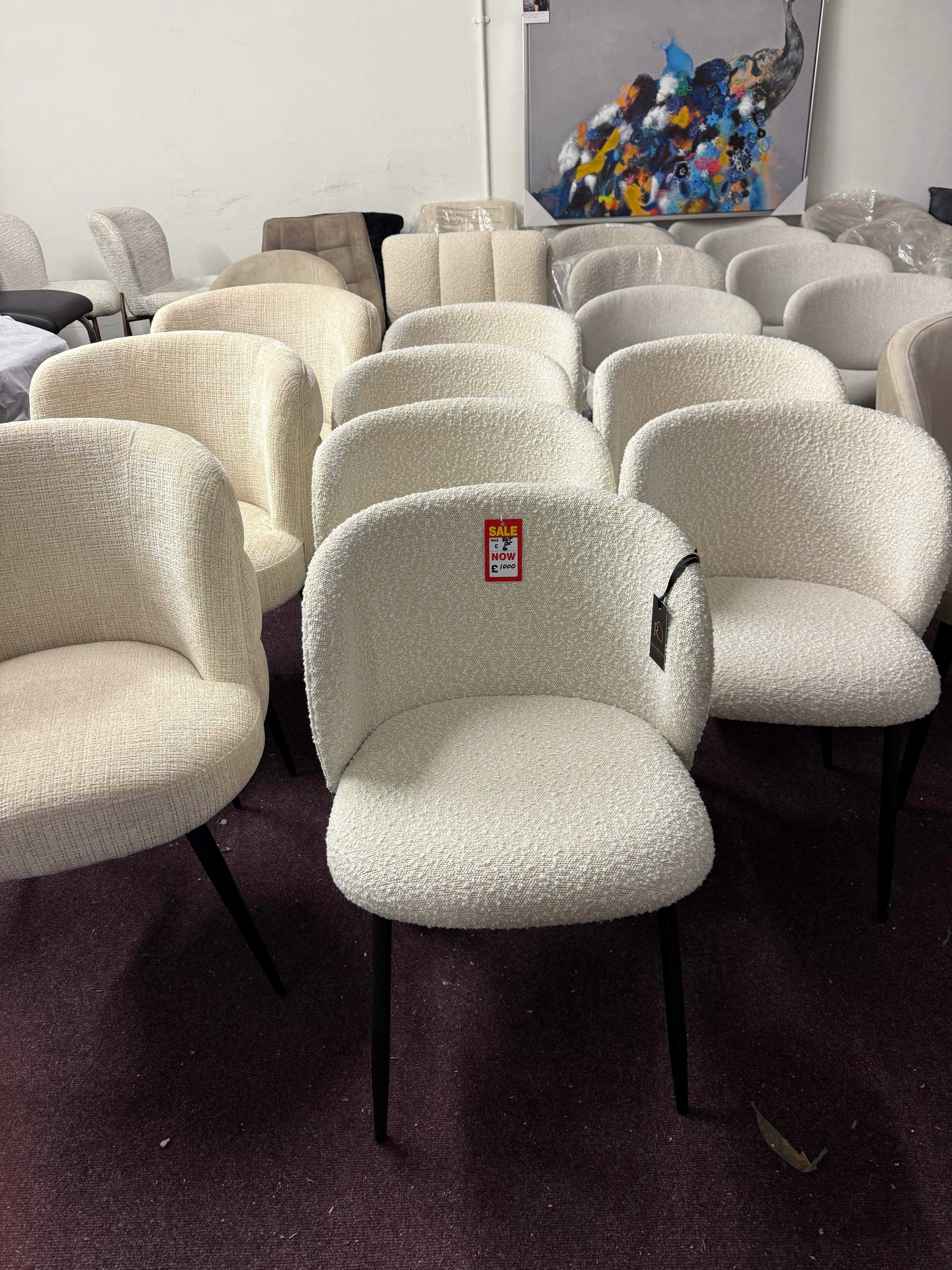 Ely Ellie Dining Chair Boucle reduced price Instore purchase