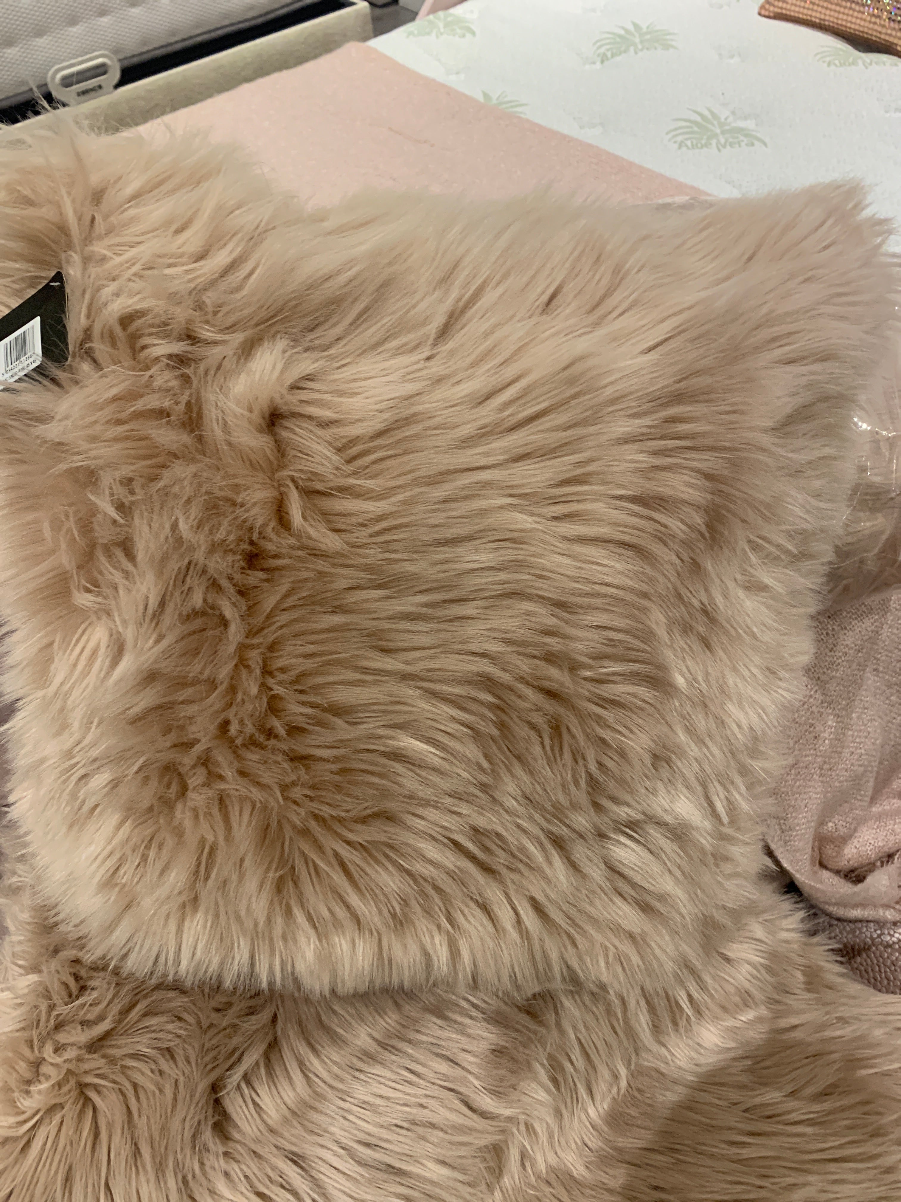 Mongolian cushion filled pink putty 45 cm reduced instore