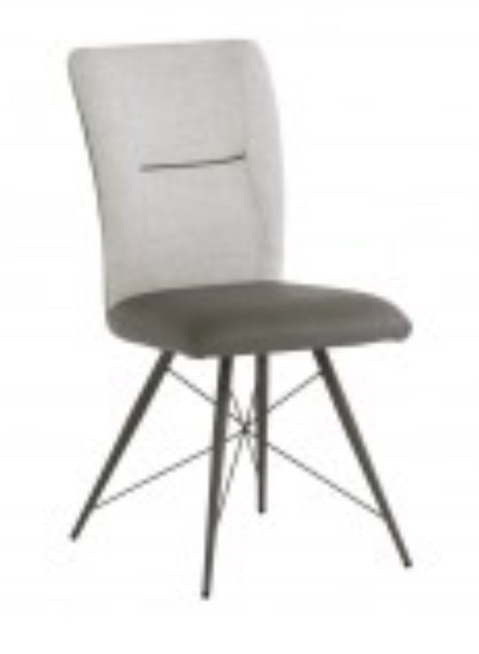AMALFI  Fabric & PU  dining chair with dark metal legs Special value Instore