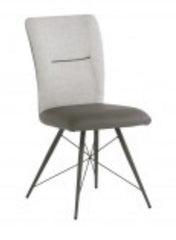 AMALFI  Fabric & PU  dining chair with dark metal legs Special value Instore