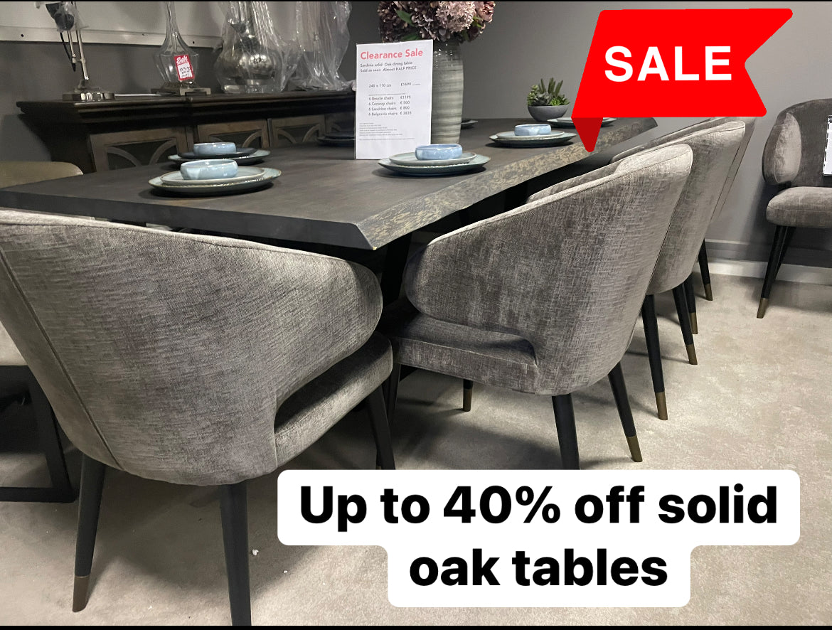 Sardinia Solid  Oak Large Dining Table last one save up to 40% view Instore to purchase