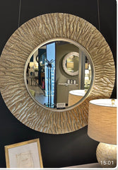 Darren gold round mirror