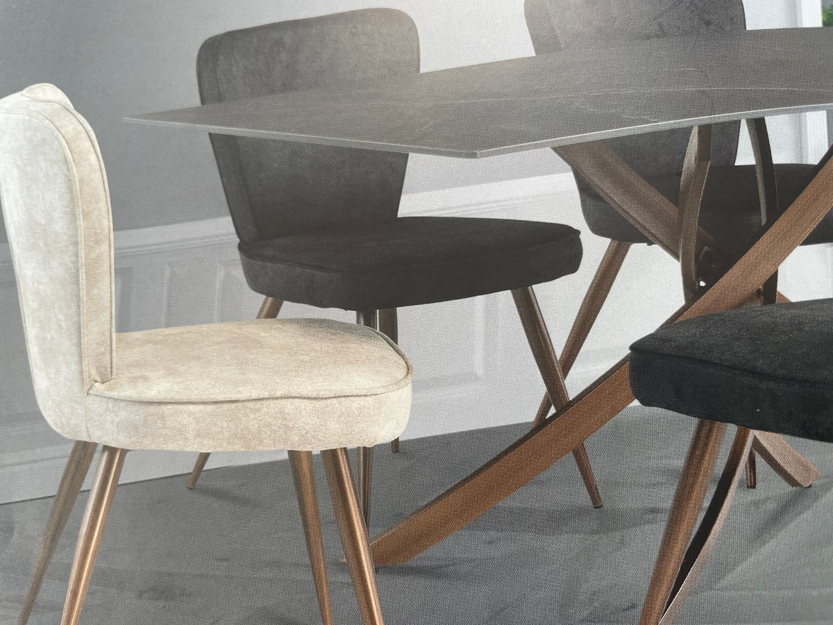 Monty dining table with brass colour legs 180 cm special deal