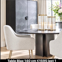 Blax large 140 cm  black  round dining table REDUCED CLEARANCE LAST 1